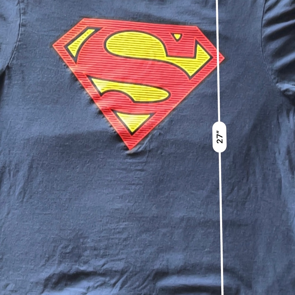 Superman 100% cotton navy blue short sleeve tshirt - Picture 4 of 5